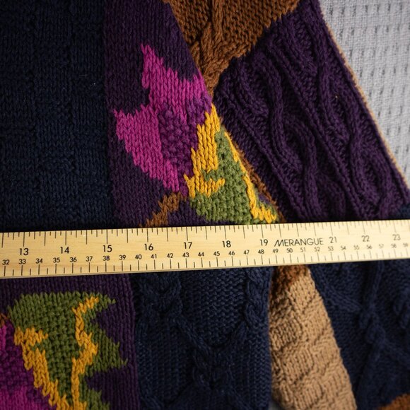 Braemar by Jeremy Scott Patchwork Knit Cardigan Medium - Picture 5 of 7